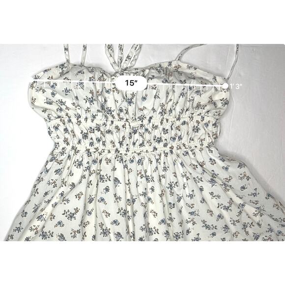 Lulu's JD4911L1 Darling Mindset White  Prairie Dress Floral Sleeveless MEDIUM - Picture 6 of 13